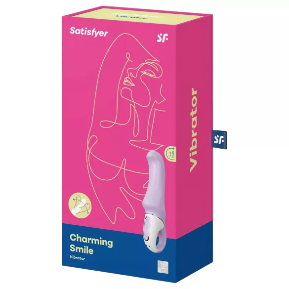 Satisfyer Charming Smile - αδιάβρονος, επαναφορτιζόμενος δονητής σημείου G (μοβ)