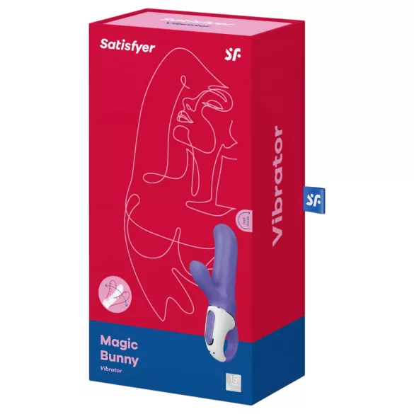 Satisfyer Magic Bunny - αδιάβρονος δονητής με κλειτοριδικό βραχίονα (μωβ)