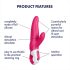 Satisfyer Mr. Rabbit - Αδιάβροχος δονητής κλειτορίδας (ροζ)