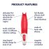 Satisfyer Power Flower - επαναφορτιζόμενος αδιάβροχος δονητής (κόκκινο)