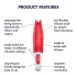 Satisfyer Power Flower - επαναφορτιζόμενος, αδιάβροχος δονητής (κόκκινος)