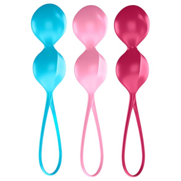 Satisfyer V Balls - σετ ντουέτο μπάλες γκέισας - 3 τεμάχια