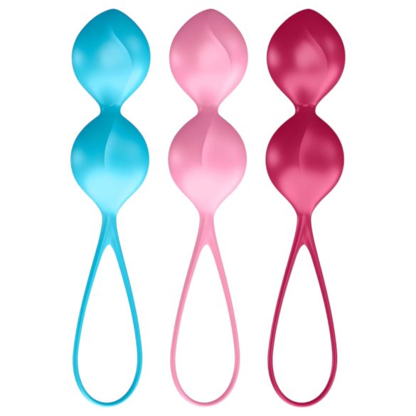 Satisfyer V Balls - σετ ντουέτο μπάλες γκέισας - 3 τεμάχια