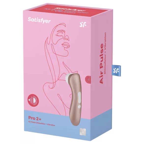 Satisfyer Pro 2+ - επαναφορτιζόμενο κλειτοριδικό δονητής - καφέ