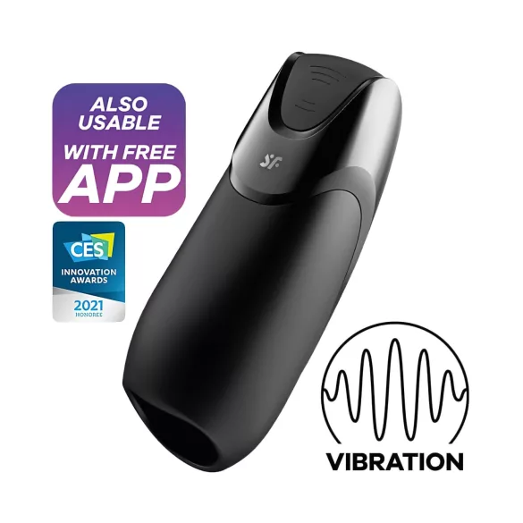 Satisfyer Men - ανδρικός masturbator - έξυπνος - μαύρο