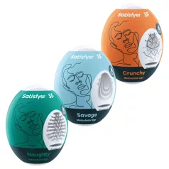   Satisfyer Egg NSC - σετ αυγό ανδρικός αυνανιστής (3 τεμάχια)
