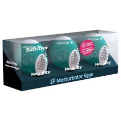   Satisfyer Egg Naughty - σετ αυγό ανδρικός αυνανιστής (3 τεμάχια)