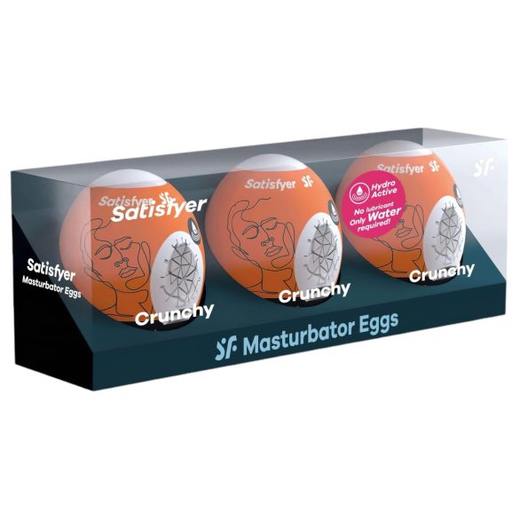 Satisfyer Egg Crunchy - αυγό ανδρικός μαλακός αυνανιστής σετ 3 τεμαχίων
