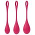 Satisfyer Yoni Power 1 - Σετ Μπάλες Γκέισας - Κόκκινο (3 τεμάχια)