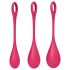 Satisfyer Yoni Power 1 - Σετ Μπάλες Γκέισας - Κόκκινο (3 τεμάχια)