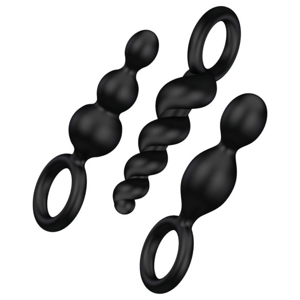 Σετ Πρωκτικών Σφηνών Satisfyer Booty Call - Μαύρο (3 τεμάχια)