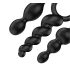 Σετ Πρωκτικών Σφηνών Satisfyer Booty Call - Μαύρο (3 τεμάχια)