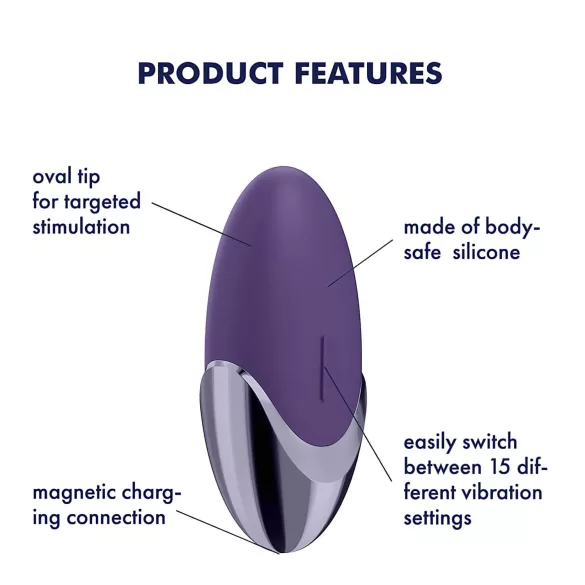 Satisfyer Purple Pleasure - δονητής κλειτορίδας επαναφορτιζόμενος - μοβ