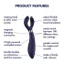 Satisfyer Endless Fun - δονητής ζευγαριών επαναφορτιζόμενος αδιάβροχος μπλε
