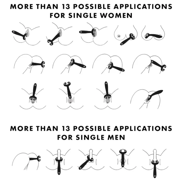 Satisfyer Endless Fun - δονητής ζευγαριών επαναφορτιζόμενος αδιάβροχος μπλε