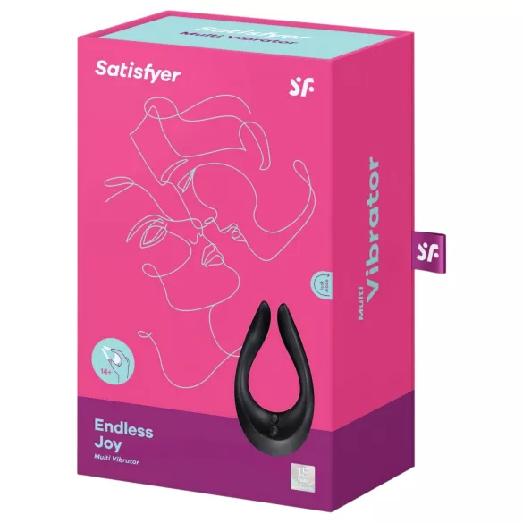 Satisfyer Endless Joy - δονητής για ζευγάρια επαναφορτιζόμενος αδιάβροχος μαύρος