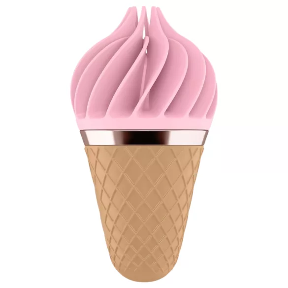 Satisfyer Sweet Treat - επαναφορτιζόμενο, περιστρεφόμενο δονητή κλειτορίδας (ροζ-καφέ)