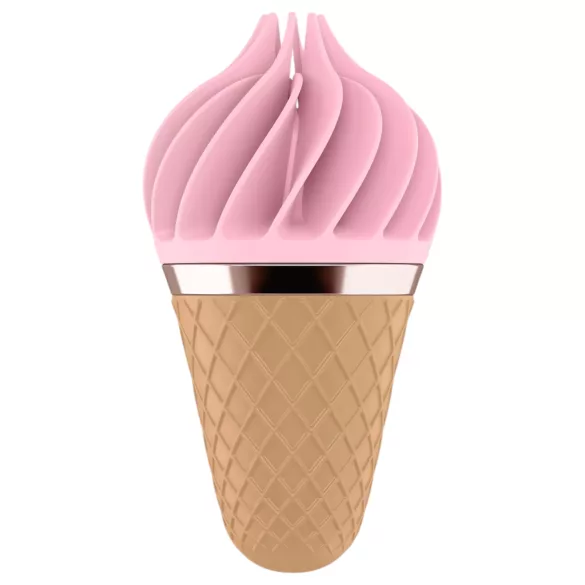 Satisfyer Sweet Treat - επαναφορτιζόμενο, περιστρεφόμενο δονητή κλειτορίδας (ροζ-καφέ)