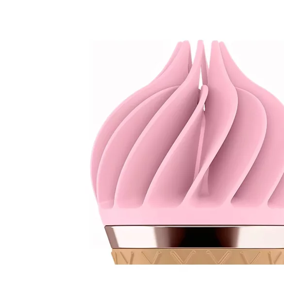 Satisfyer Sweet Treat - επαναφορτιζόμενο, περιστρεφόμενο δονητή κλειτορίδας (ροζ-καφέ)