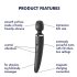Satisfyer Wand-er Woman - Αδιάβροχο μασάζ δονητής (μαύρο)