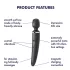 Satisfyer Wand-er Woman - μαζινταριστής δονητής αδιάβροχος - μαύρο
