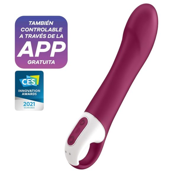 Satisfyer Big Heat - Επαναφορτιζόμενος θερμαινόμενος δονητής G-σημείου (κόκκινο)