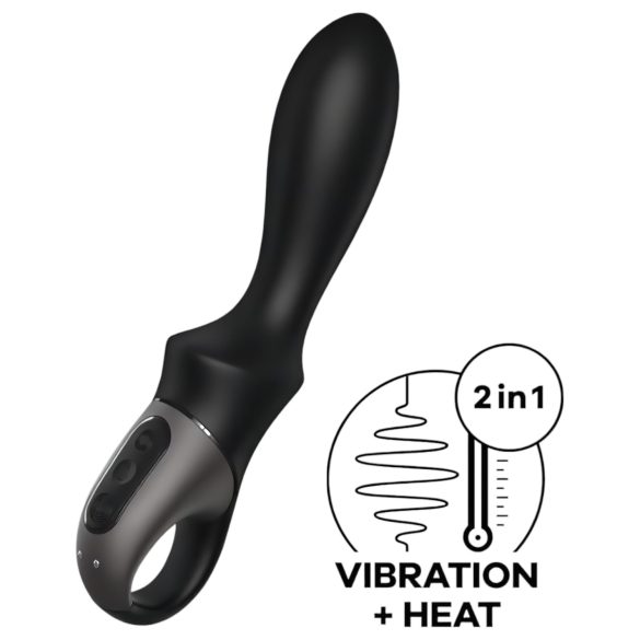 Satisfyer Heat Climax - έξυπνο θερμαινόμενο πρωκτικό δονητή - μαύρο
