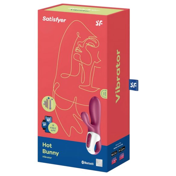Satisfyer Hot Bunny - δονητής με έξυπνο βραχίονα κλειτορίδας με θέρμανση