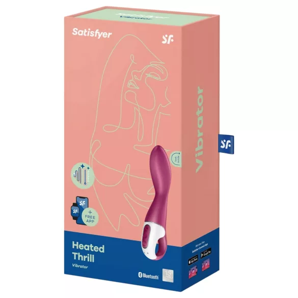 Satisfyer Heated Thrill - δονητής με θέρμανση με έλεγχο μέσω εφαρμογής (κόκκινος)