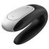 Satisfyer Double Fun - έξυπνος, αδιάβροχος δονητής για ζευγάρια (μαύρο)