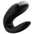 Satisfyer Double Fun - έξυπνος, αδιάβροχος δονητής για ζευγάρια (μαύρο)