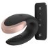 Satisfyer Double Love - έξυπνος, ραδιοελεγχόμενος διπλός δονητής (μαύρος)