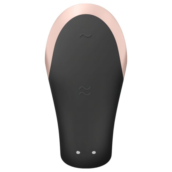 Satisfyer Double Love - ζευγαρωτός δονητής με app - ασύρματος - μαύρο