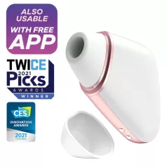   Satisfyer Love Triangle - Δονητής κλειτορίδας με κύματα αέρα με έλεγχο μέσω εφαρμογής (λευκό)