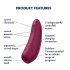 Satisfyer Curvy 1+ - Έξυπνος ερεθιστής κλειτορίδας (κόκκινος)