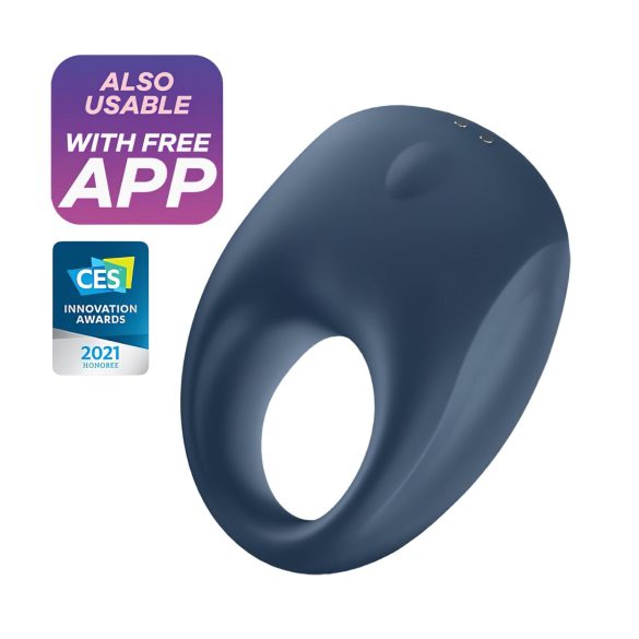 Satisfyer Strong One - έξυπνο δαχτυλίδι δόνησης ανδρών (μπλε)
