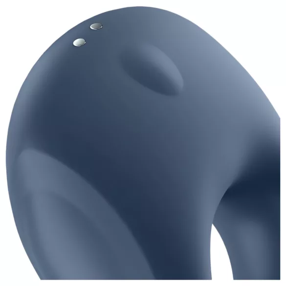 Satisfyer Strong One - δαχτυλίδι πέους με δόνηση, ελεγχόμενο μέσω εφαρμογής, για άνδρες (μπλε)