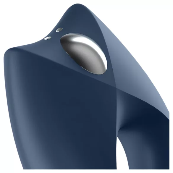 Satisfyer Royal One - Δαχτυλίδι πέους με δόνηση με έλεγχο μέσω εφαρμογής, για άνδρες (μπλε)