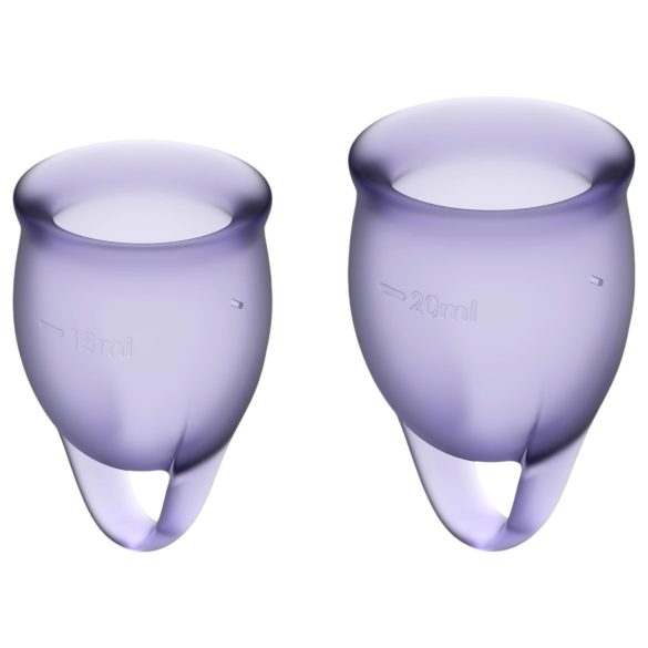 Satisfyer Feel Confident - σετ εμμηνορρυσιακού κυπέλλου (μοβ)