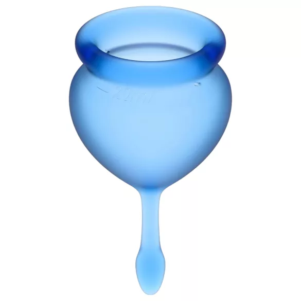Satisfyer Feel Good - σετ σιλικόνης κυπέλλων περιόδου (μπλε, 2 τεμ.)