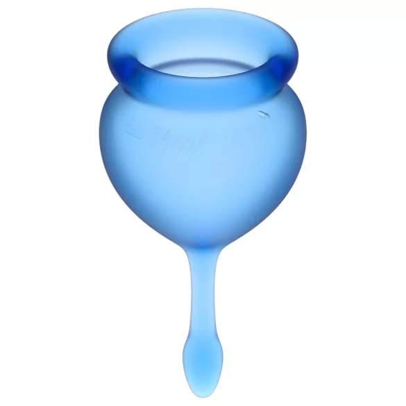Satisfyer Feel Good - σετ σιλικόνης κυπέλλων περιόδου (μπλε, 2 τεμ.)