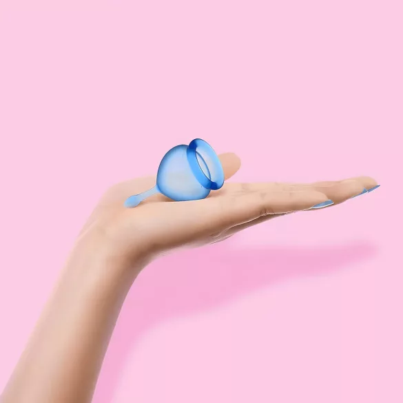 Satisfyer Feel Good - σετ σιλικόνης κυπέλλων περιόδου (μπλε, 2 τεμ.)
