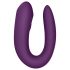 Satisfyer Double Joy – έξυπνος, αδιάβροχος δονητής για ζευγάρια (μωβ)