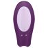 Satisfyer Double Joy – έξυπνος, αδιάβροχος δονητής για ζευγάρια (μωβ)