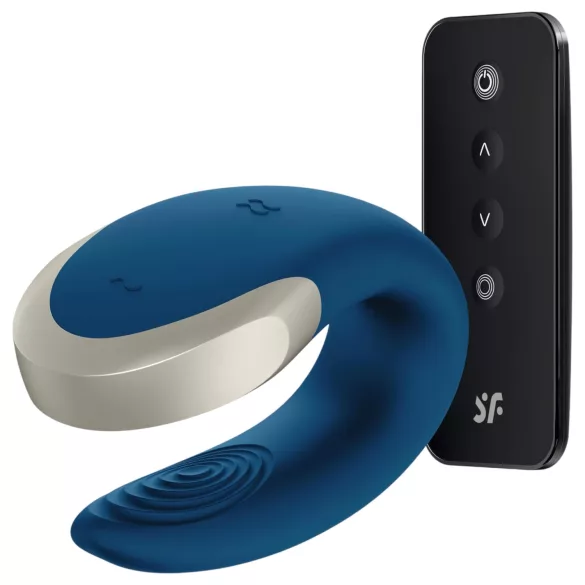 Satisfyer Double Love - δονητής ζευγαριού με έλεγχο μέσω εφαρμογής (μπλε)