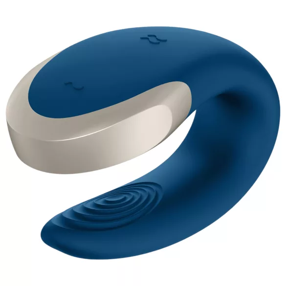 Satisfyer Double Love - δονητής ζευγαριού με έλεγχο μέσω εφαρμογής (μπλε)