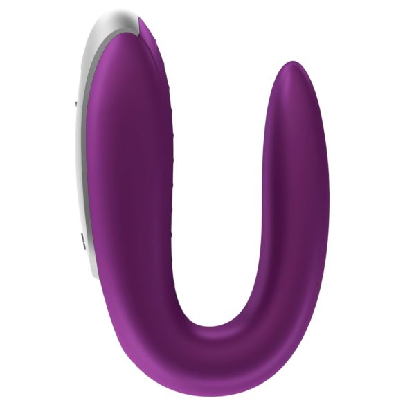 Satisfyer Double Fun - δονητής ζευγαριών με εφαρμογή - μωβ