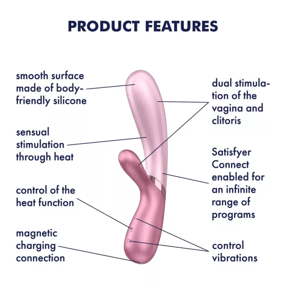 Satisfyer Hot Lover - έξυπνος δονητής - ροζ