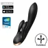 Satisfyer Double Flex - Δονητής με βραχίονα κλειτορίδας με έλεγχο μέσω εφαρμογής (μαύρος)