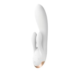   Satisfyer Double Flex - έξυπνος δονητής με βραχίονα κλειτορίδας - λευκό